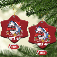 Xmas Shark Santa Jaws Christmas Ornament - Wonder Print Shop
