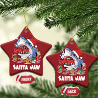 Xmas Shark Santa Jaws Christmas Ornament - Wonder Print Shop