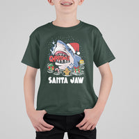 Santa Jaws Shark Christmas At The Beach T Shirt For Kid - Wonder Print Shop