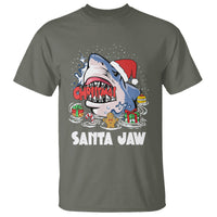 Santa Jaws Shark Christmas At The Beach T Shirt - Wonder Print Shop