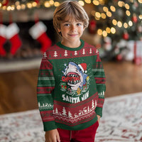 Xmas Shark Santa Jaws Ugly Christmas Sweater - Wonder Print Shop