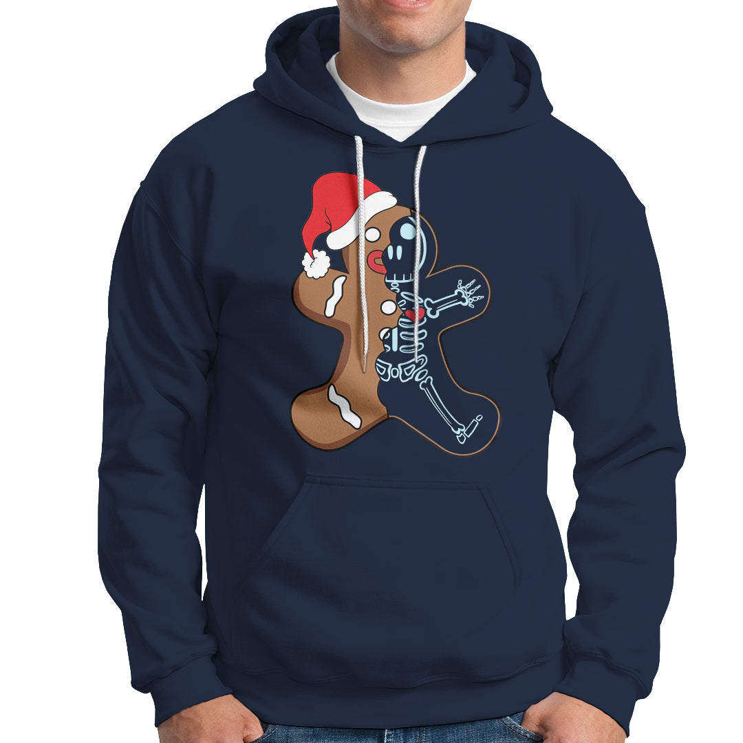 Christmas Hoodie Gingerbread Skeleton X-Ray Tech Nurse - Wonder Print Shop