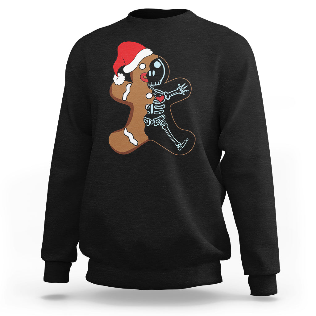 Christmas Sweatshirt Gingerbread Skeleton X-Ray Tech Nurse - Wonder Print Shop