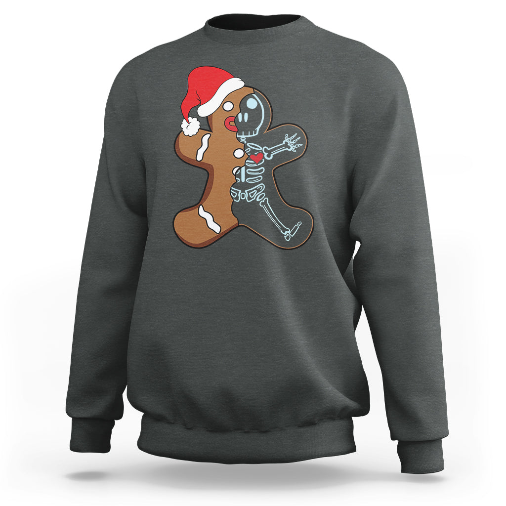 Christmas Sweatshirt Gingerbread Skeleton X-Ray Tech Nurse - Wonder Print Shop