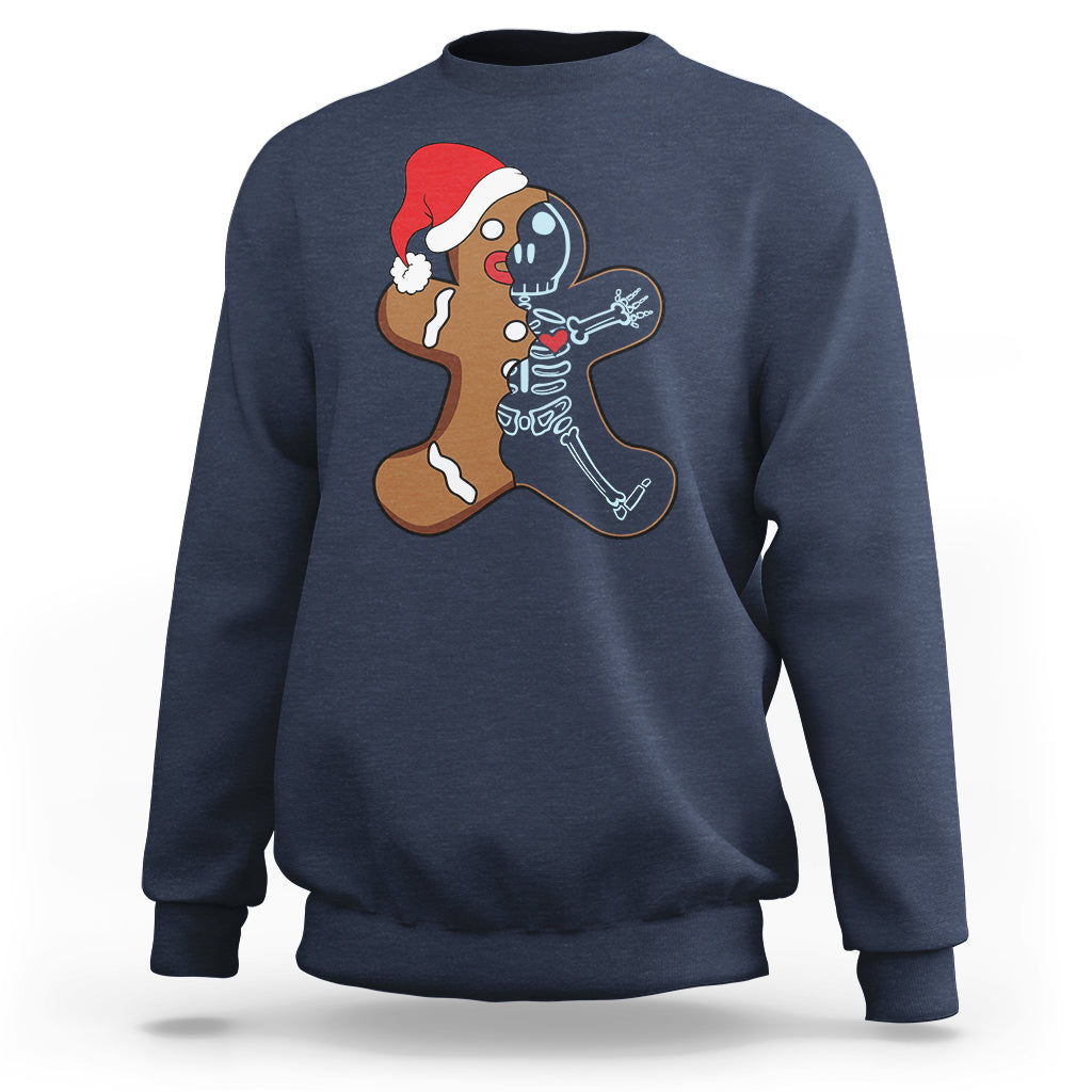 Christmas Sweatshirt Gingerbread Skeleton X-Ray Tech Nurse - Wonder Print Shop