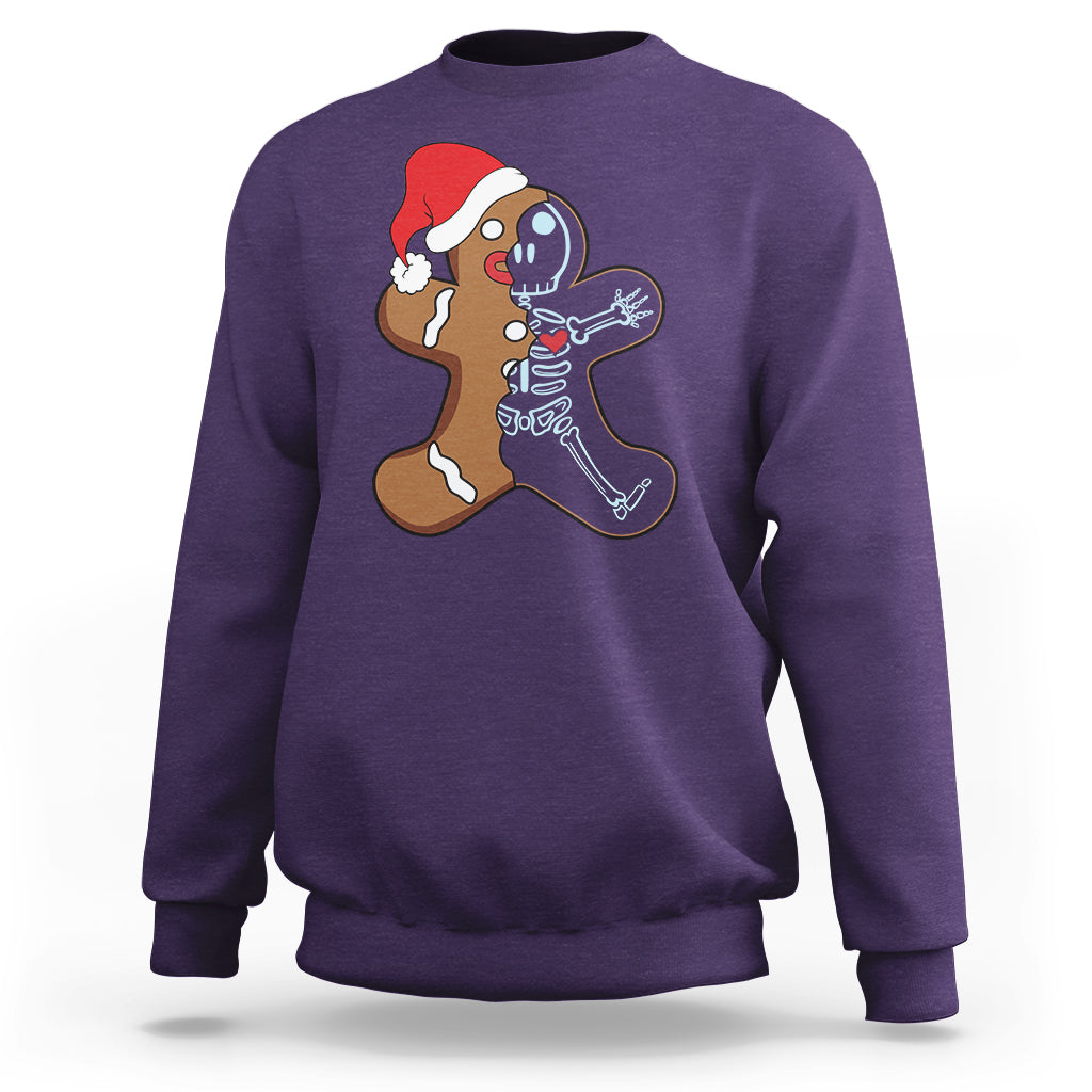 Christmas Sweatshirt Gingerbread Skeleton X-Ray Tech Nurse - Wonder Print Shop