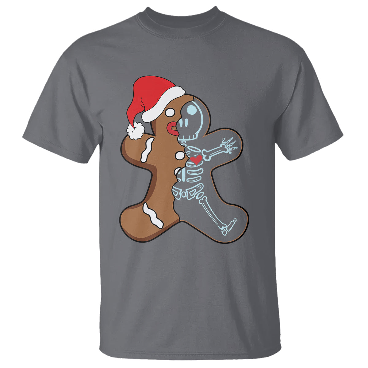Christmas T Shirt Gingerbread Skeleton X-Ray Tech Nurse - Wonder Print Shop