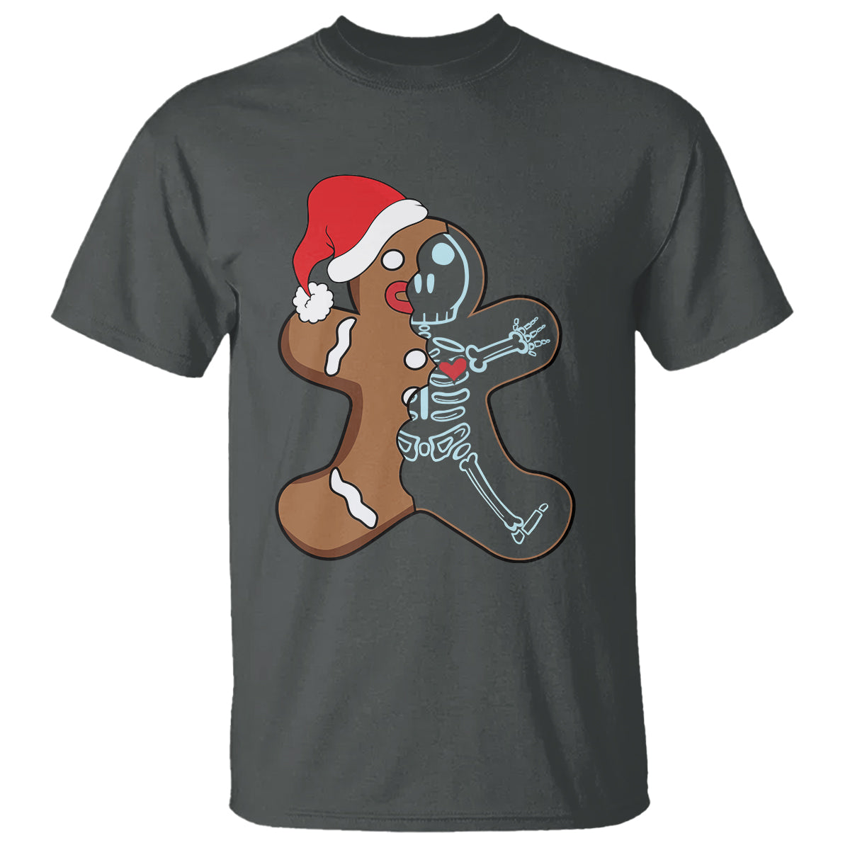Christmas T Shirt Gingerbread Skeleton X-Ray Tech Nurse - Wonder Print Shop