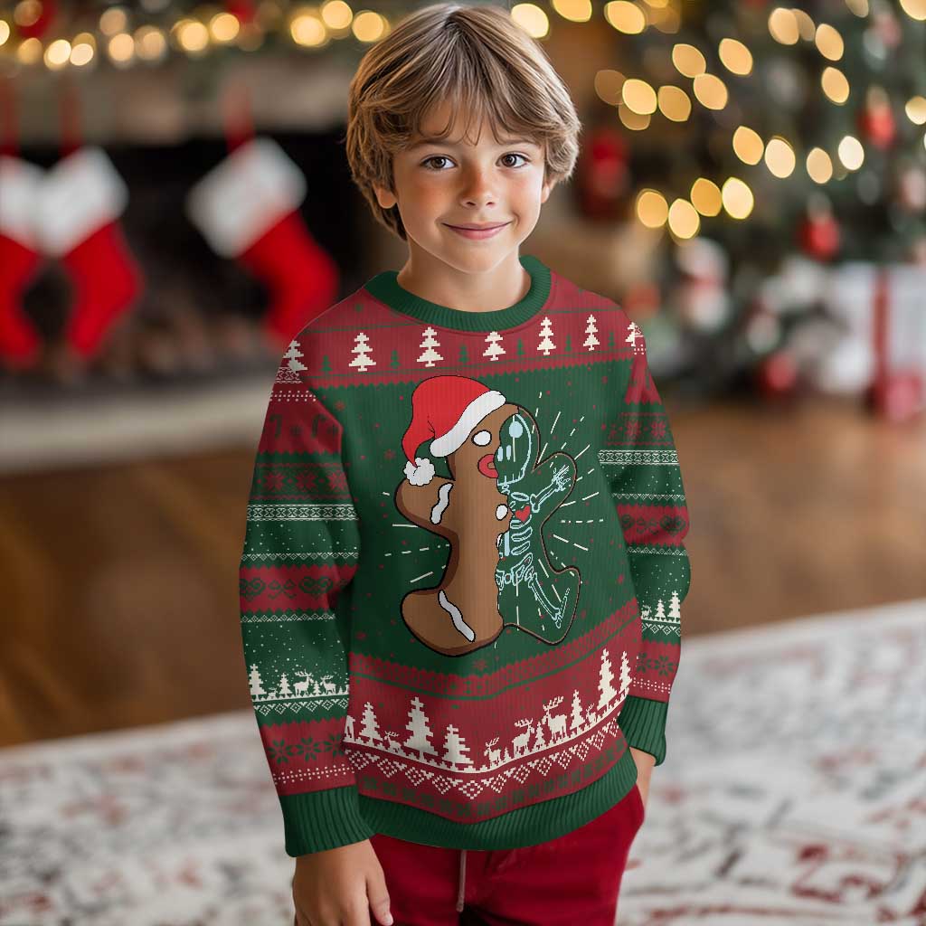 Funny Christmas Gingerbread Skeleton X-Ray Tech Nurse Ugly Christmas Sweater - Wonder Print Shop