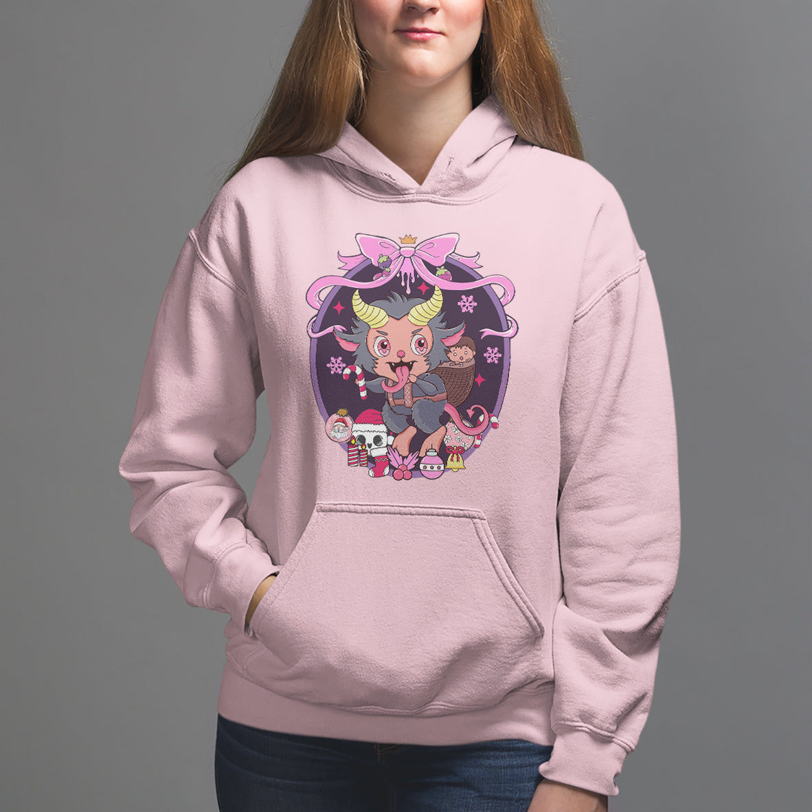 Kawaii Pastel Krampus Cute Creepy Christmas Hoodie - Wonder Print Shop