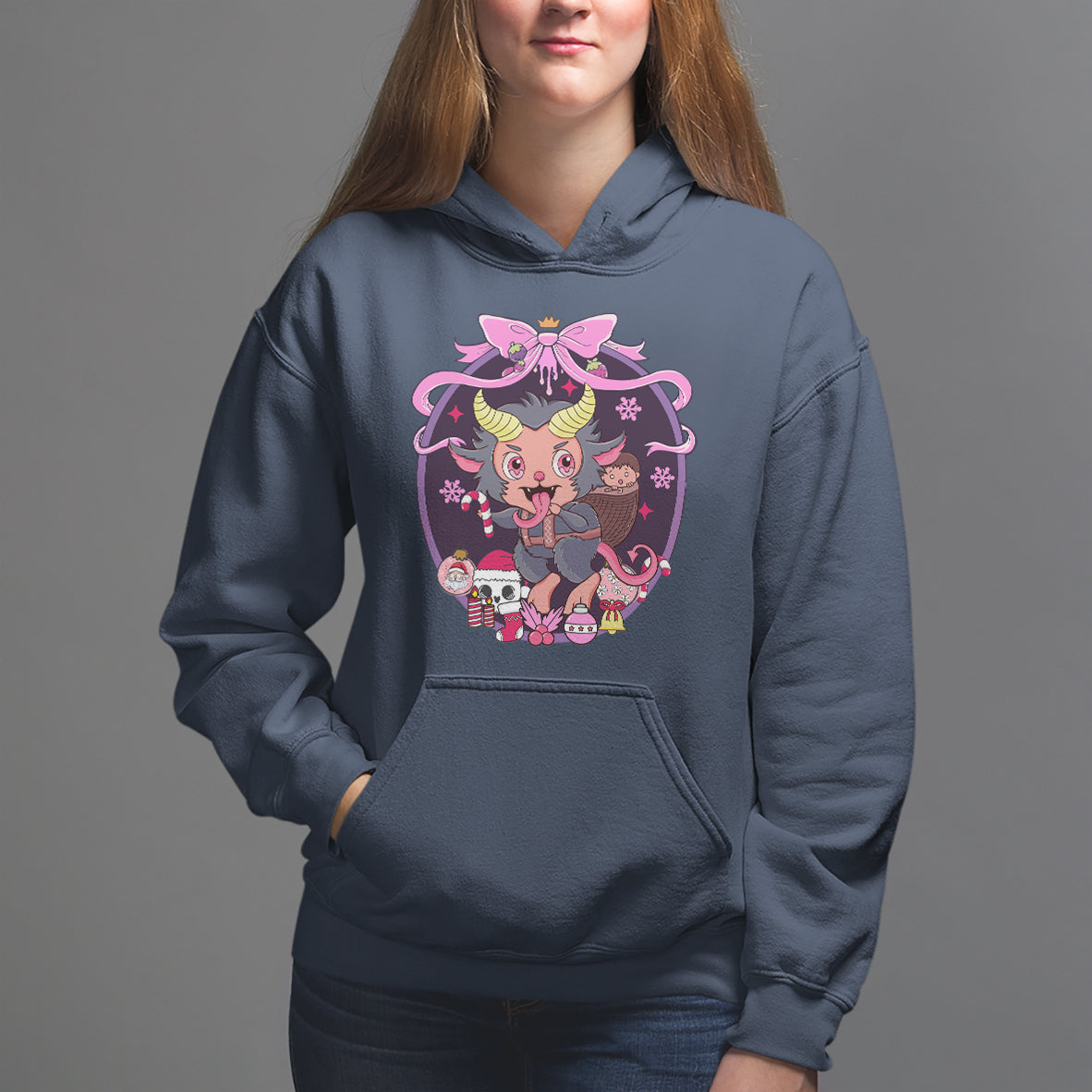 Kawaii Pastel Krampus Cute Creepy Christmas Hoodie - Wonder Print Shop