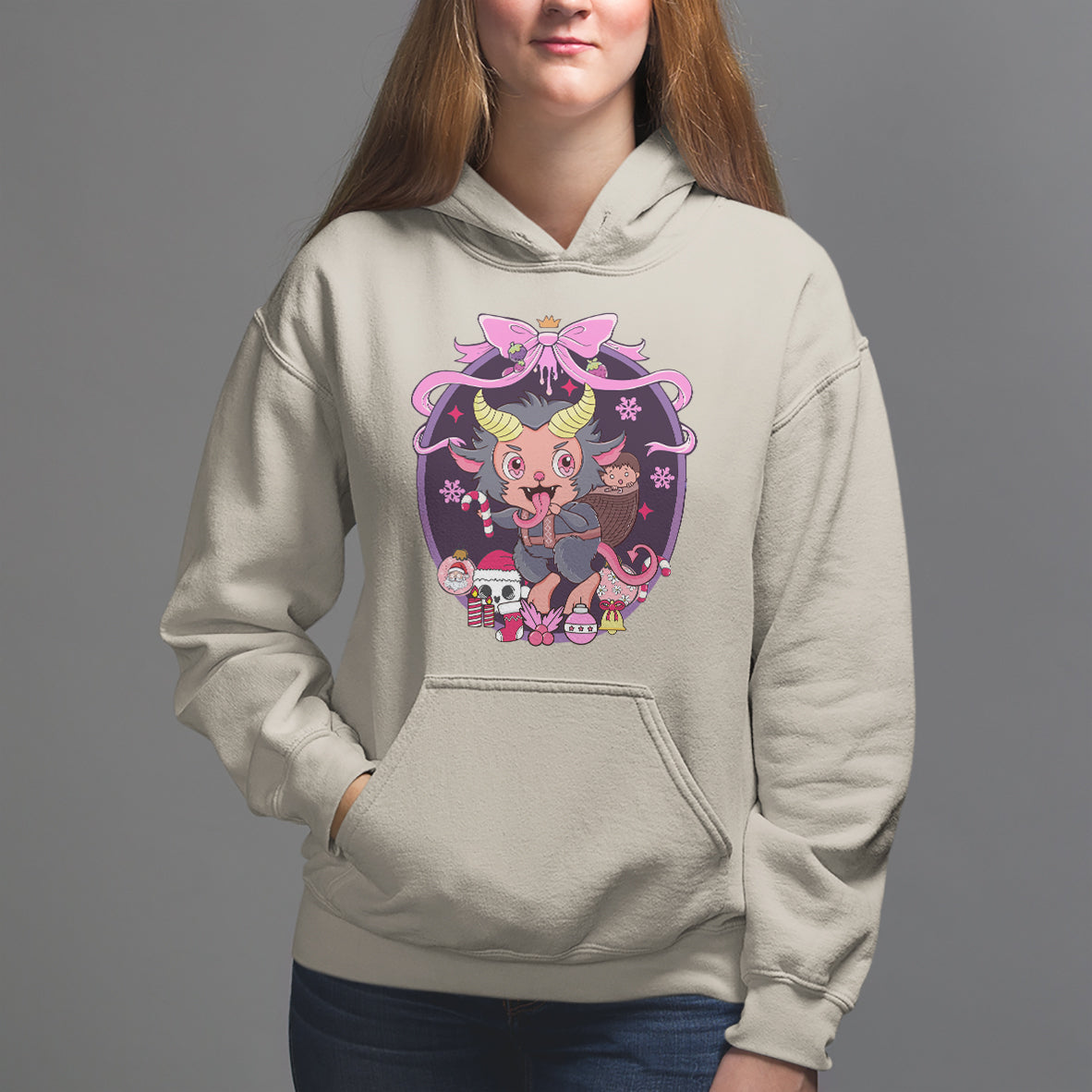 Kawaii Pastel Krampus Cute Creepy Christmas Hoodie - Wonder Print Shop