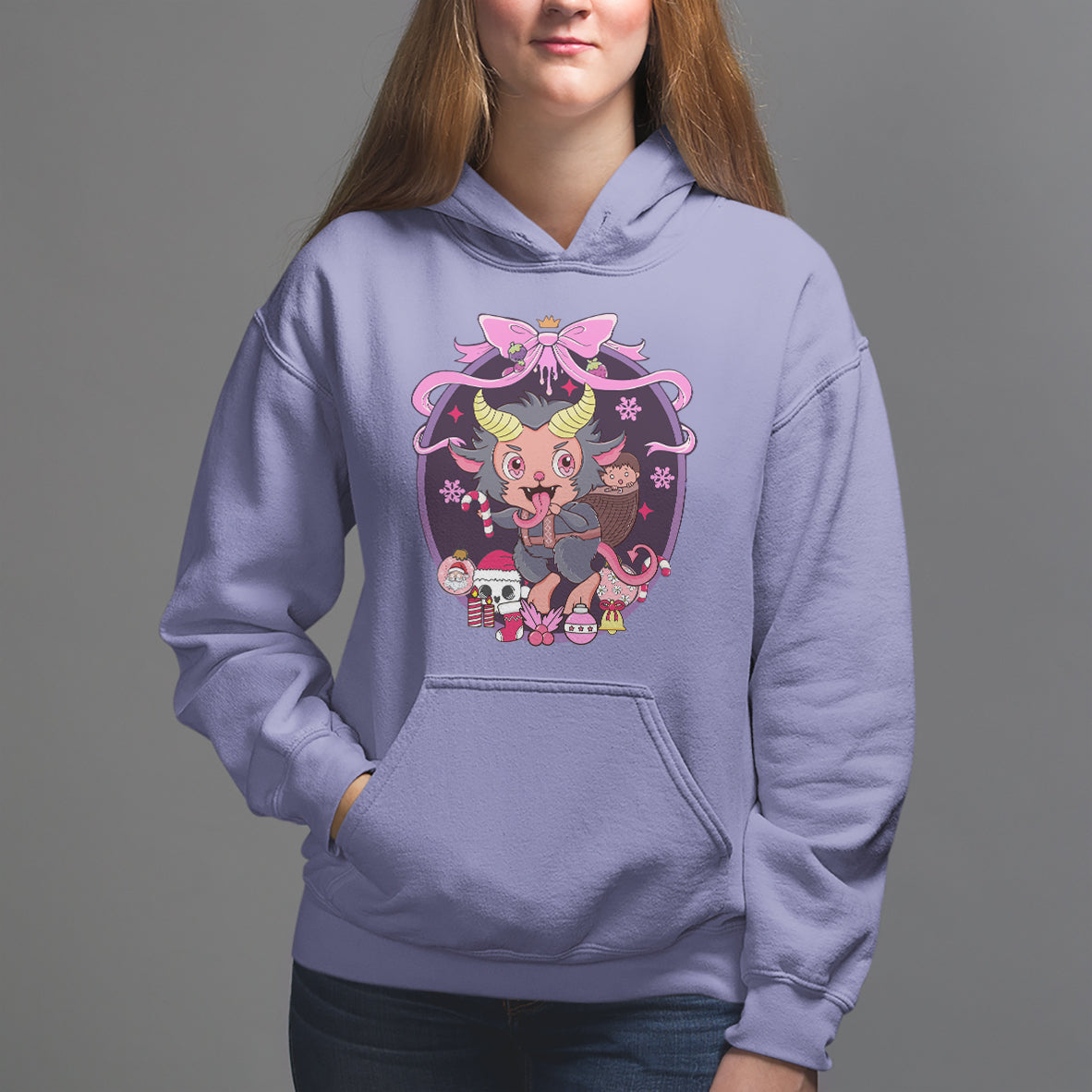 Kawaii Pastel Krampus Cute Creepy Christmas Hoodie - Wonder Print Shop
