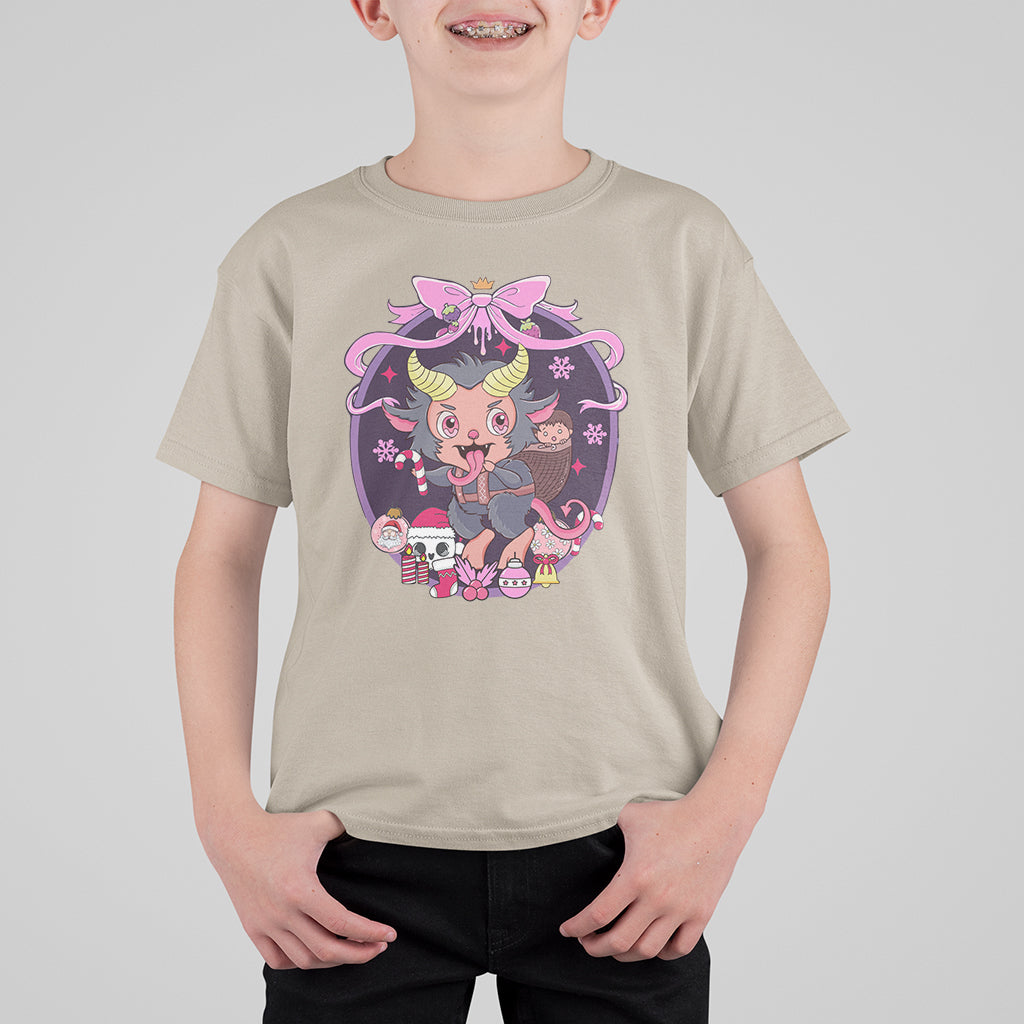 Kawaii Pastel Krampus Cute Creepy Christmas T Shirt For Kid - Wonder Print Shop