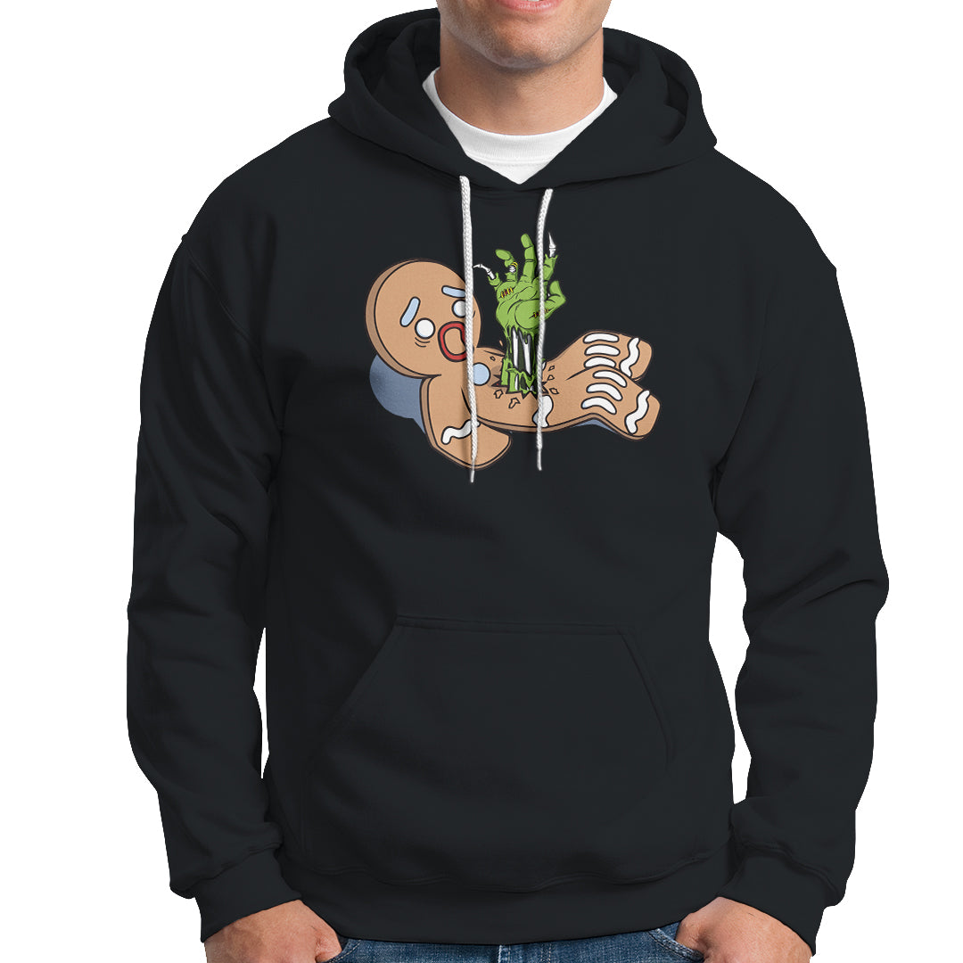 Scary Zombie Gingerbread Krampus Christmas Broken Cookie Hoodie - Wonder Print Shop