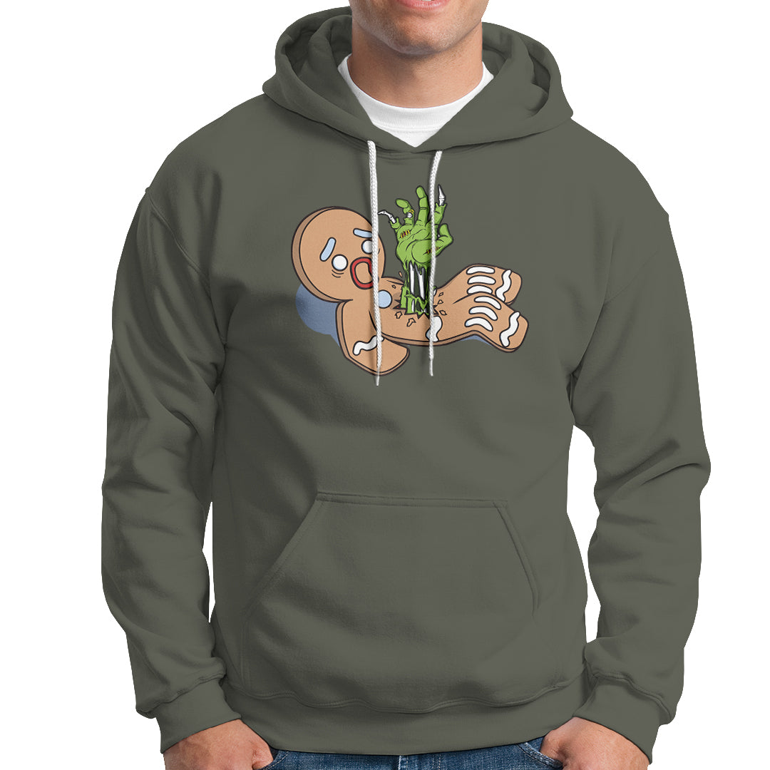 Scary Zombie Gingerbread Krampus Christmas Broken Cookie Hoodie - Wonder Print Shop