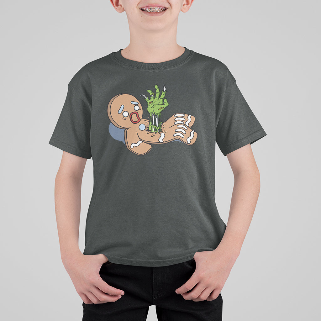 Scary Zombie Gingerbread Krampus Christmas Broken Cookie T Shirt For Kid - Wonder Print Shop