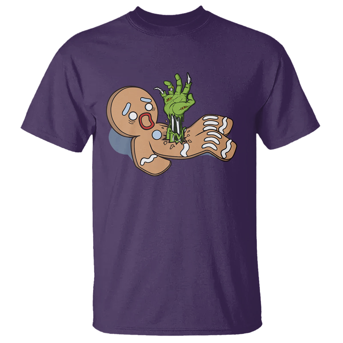 Scary Zombie Gingerbread Krampus Christmas Broken Cookie T Shirt - Wonder Print Shop