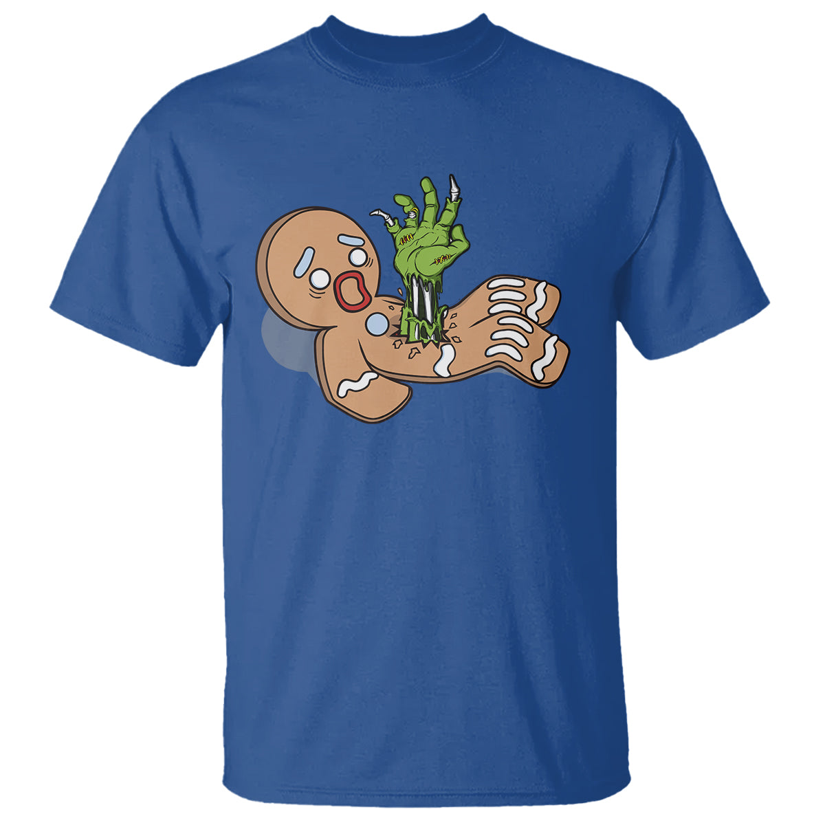 Scary Zombie Gingerbread Krampus Christmas Broken Cookie T Shirt - Wonder Print Shop