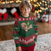 Funny Xmas Ugly Christmas Sweater Scary Zombie Gingerbread Krampus Broken Cookie - Wonder Print Shop