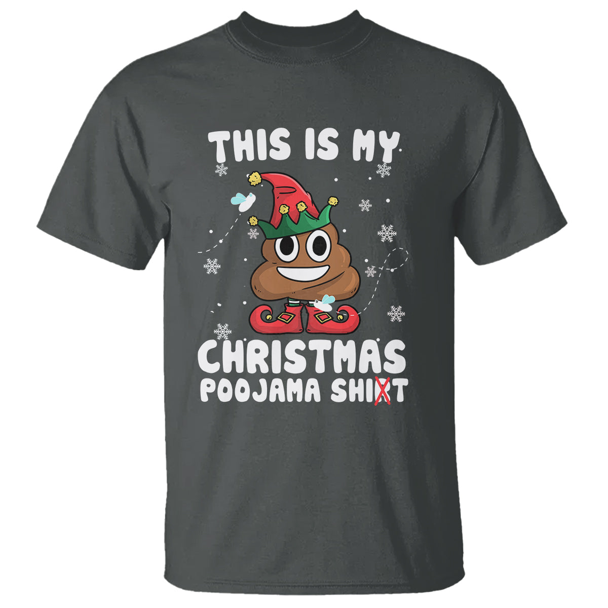 Funny Elf Poop This Is My Christmas Poojama Shirt T Shirt - Wonder Print Shop