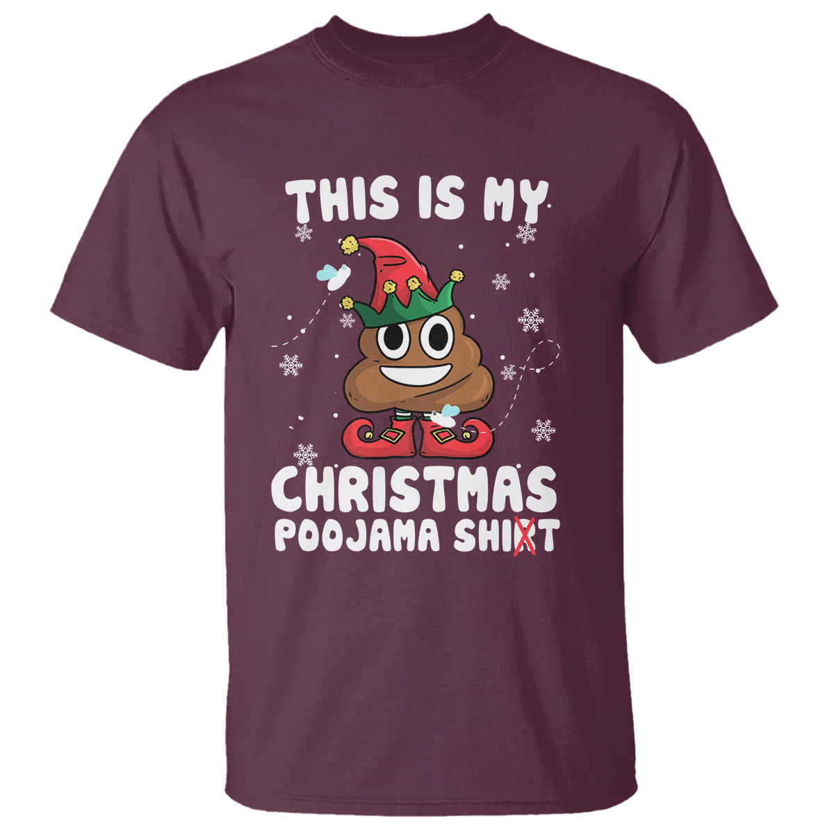 Funny Elf Poop This Is My Christmas Poojama Shirt T Shirt - Wonder Print Shop