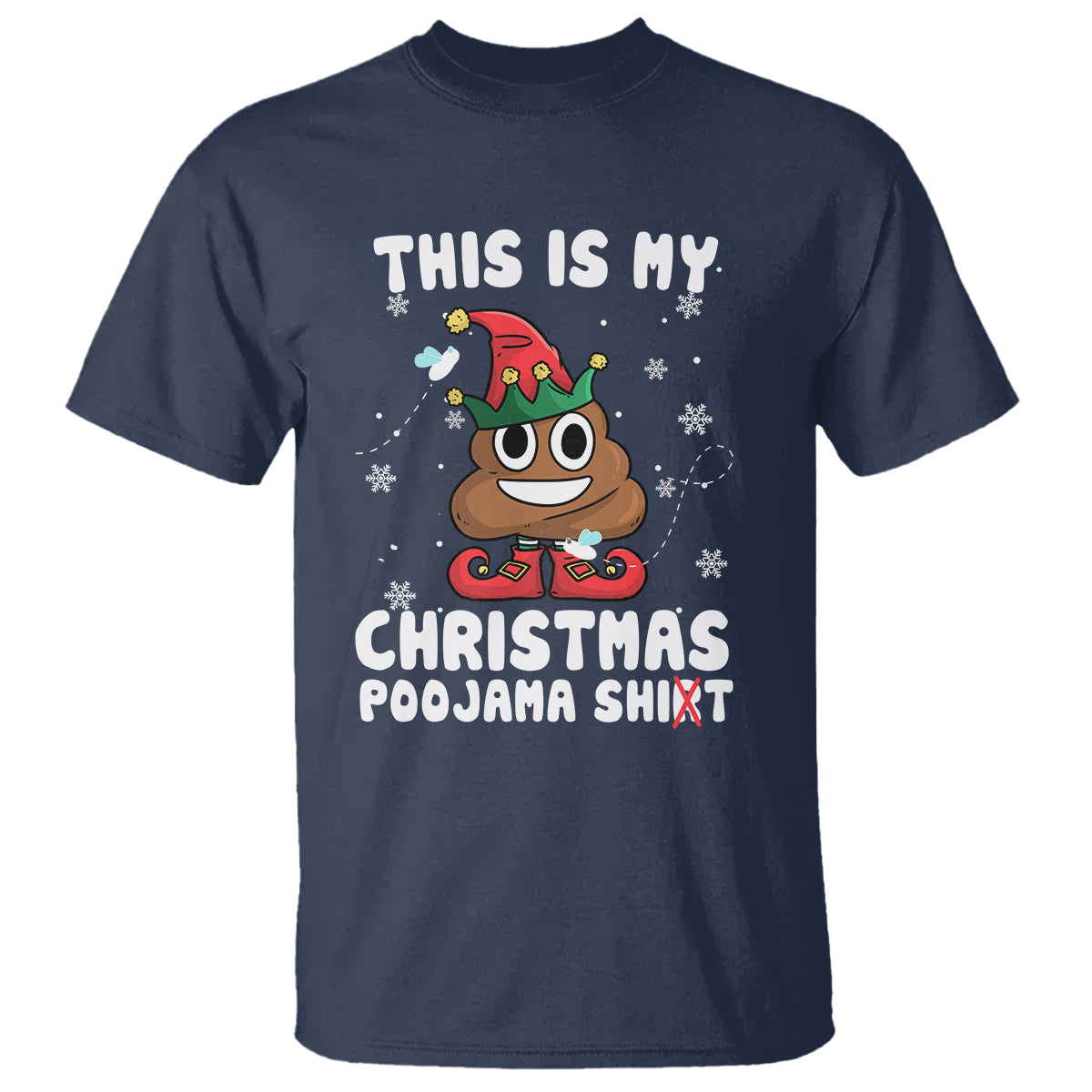 Funny Elf Poop This Is My Christmas Poojama Shirt T Shirt - Wonder Print Shop