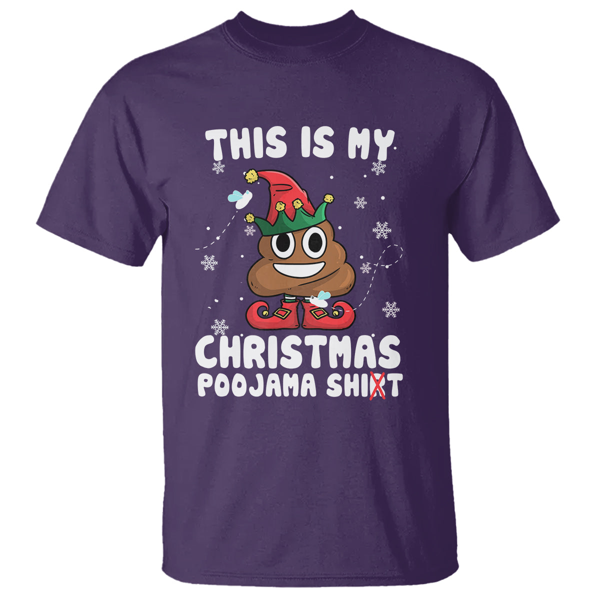Funny Elf Poop This Is My Christmas Poojama Shirt T Shirt - Wonder Print Shop