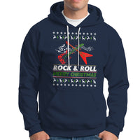 Rock And Roll Merry Christmas Electric Guitar Hoodie - Wonder Print Shop