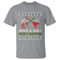 Rock And Roll Merry Christmas Electric Guitar T Shirt - Wonder Print Shop