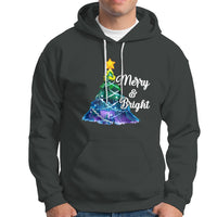 Merry And Bright Colorful Christmas Tree Xmas Holiday Hoodie - Wonder Print Shop