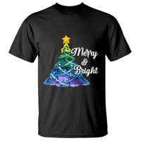 Merry And Bright Colorful Christmas Tree Xmas Holiday T Shirt - Wonder Print Shop