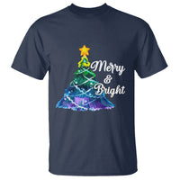 Merry And Bright Colorful Christmas Tree Xmas Holiday T Shirt - Wonder Print Shop