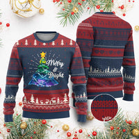 Colorful Christmas Tree Merry And Bright Ugly Christmas Sweater - Wonder Print Shop