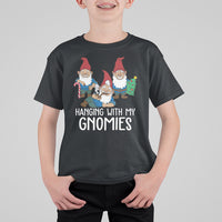 Hanging With My Gnomies Funny Christmas Garden Gnome T Shirt For Kid - Wonder Print Shop