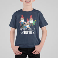 Hanging With My Gnomies Funny Christmas Garden Gnome T Shirt For Kid - Wonder Print Shop