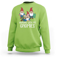 Hanging With My Gnomies Funny Christmas Garden Gnome Sweatshirt - Wonder Print Shop