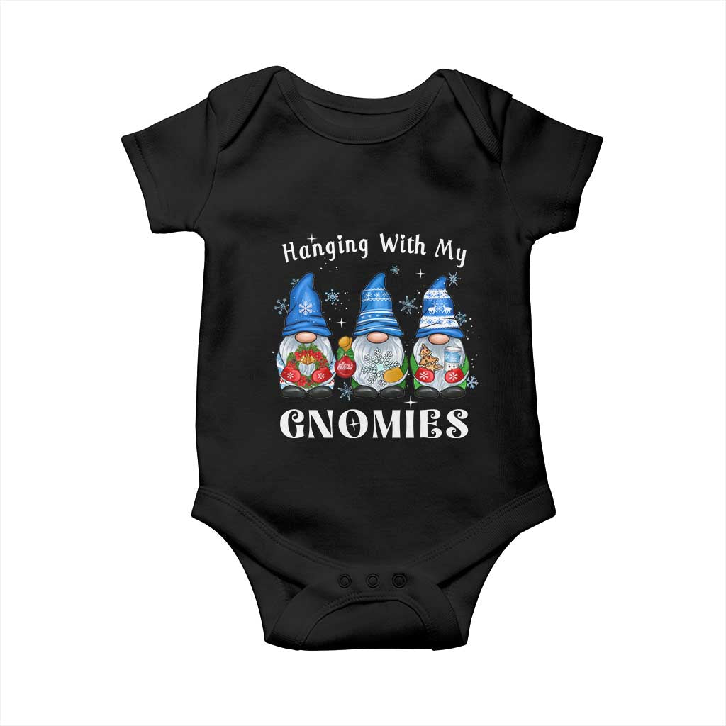 Hanging With My Gnomies Cute Xmas Gnome Baby Onesie