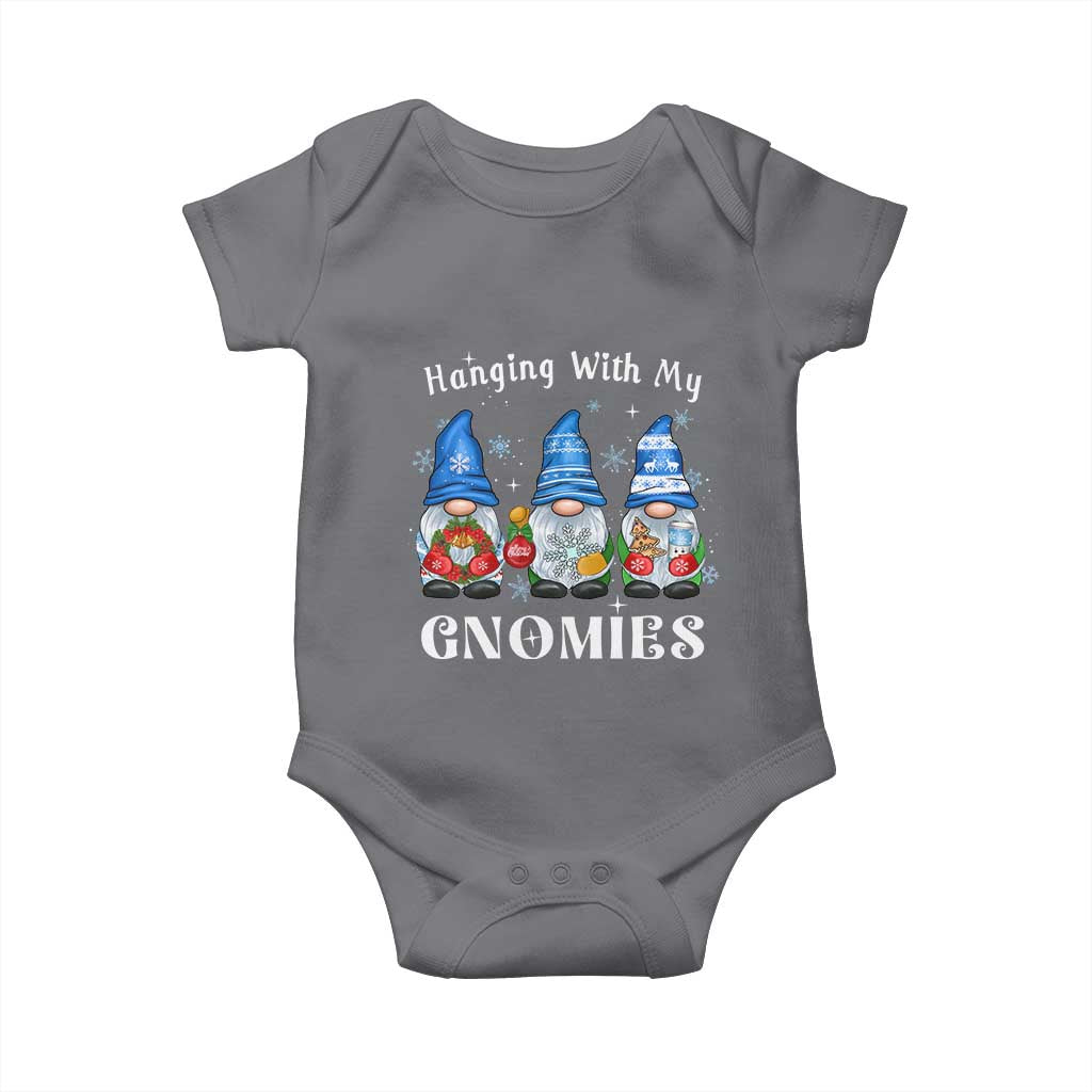 Hanging With My Gnomies Cute Xmas Gnome Baby Onesie