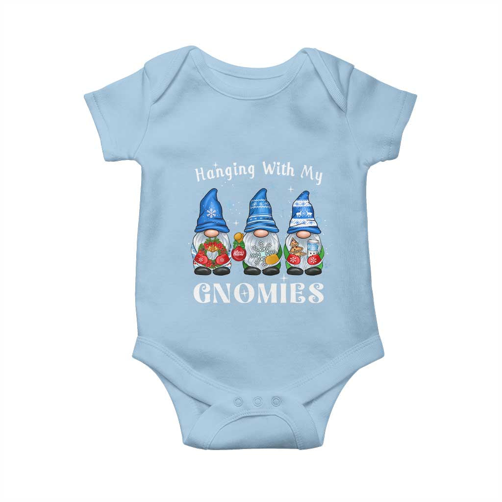 Hanging With My Gnomies Cute Xmas Gnome Baby Onesie