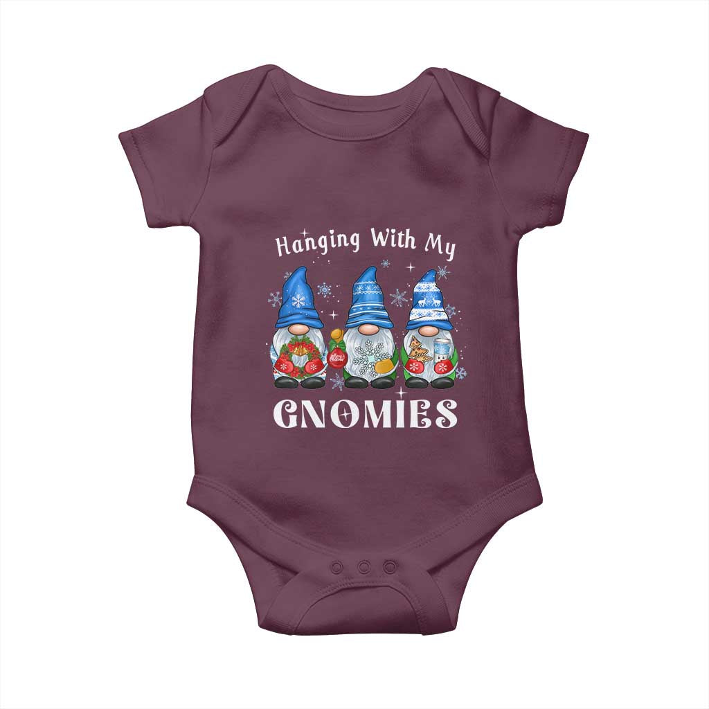 Hanging With My Gnomies Cute Xmas Gnome Baby Onesie