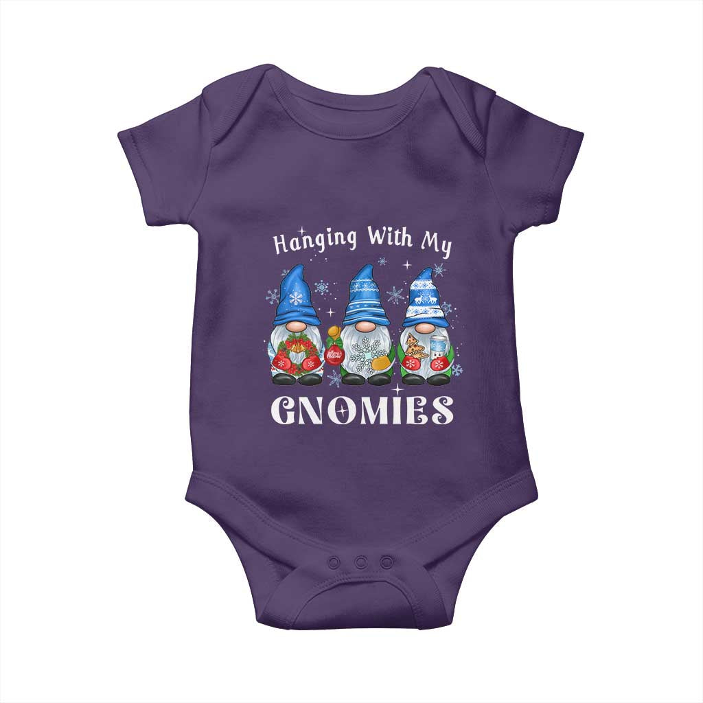 Hanging With My Gnomies Cute Xmas Gnome Baby Onesie
