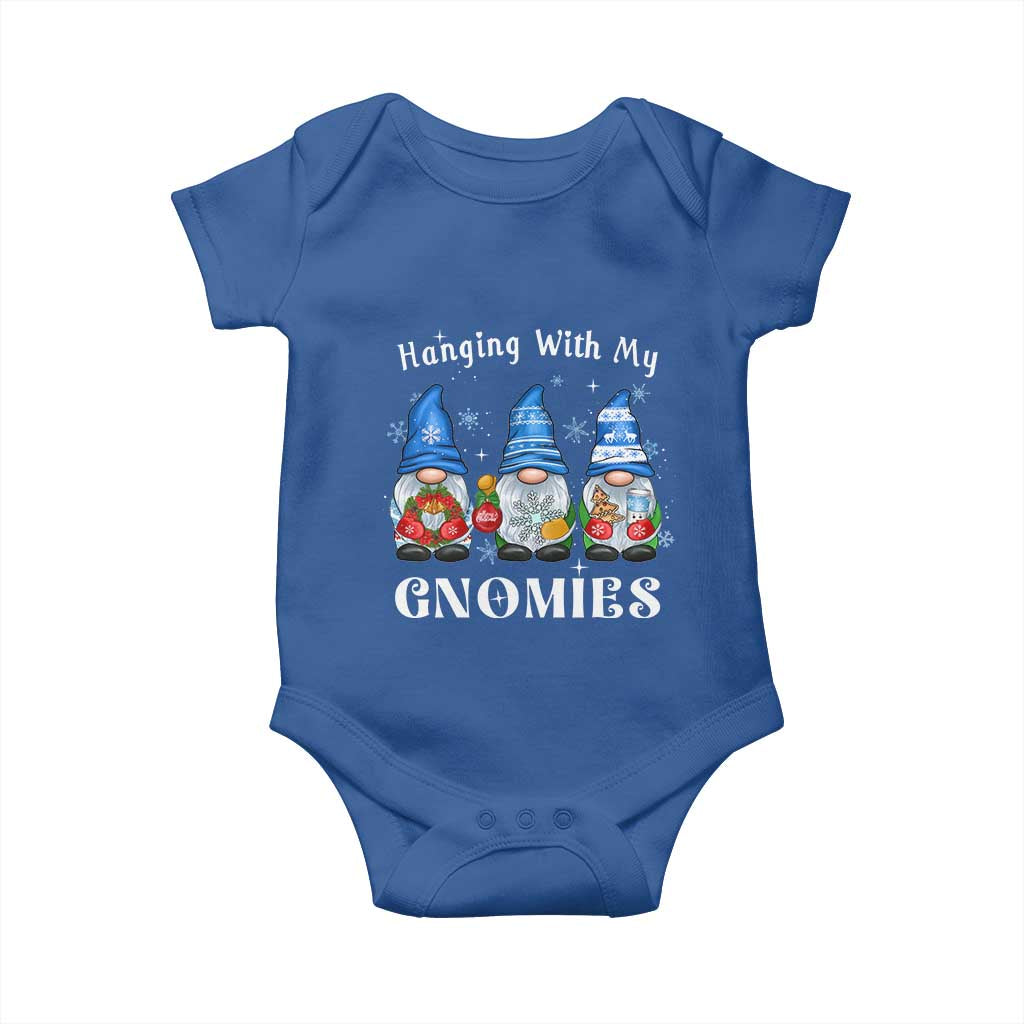 Hanging With My Gnomies Cute Xmas Gnome Baby Onesie