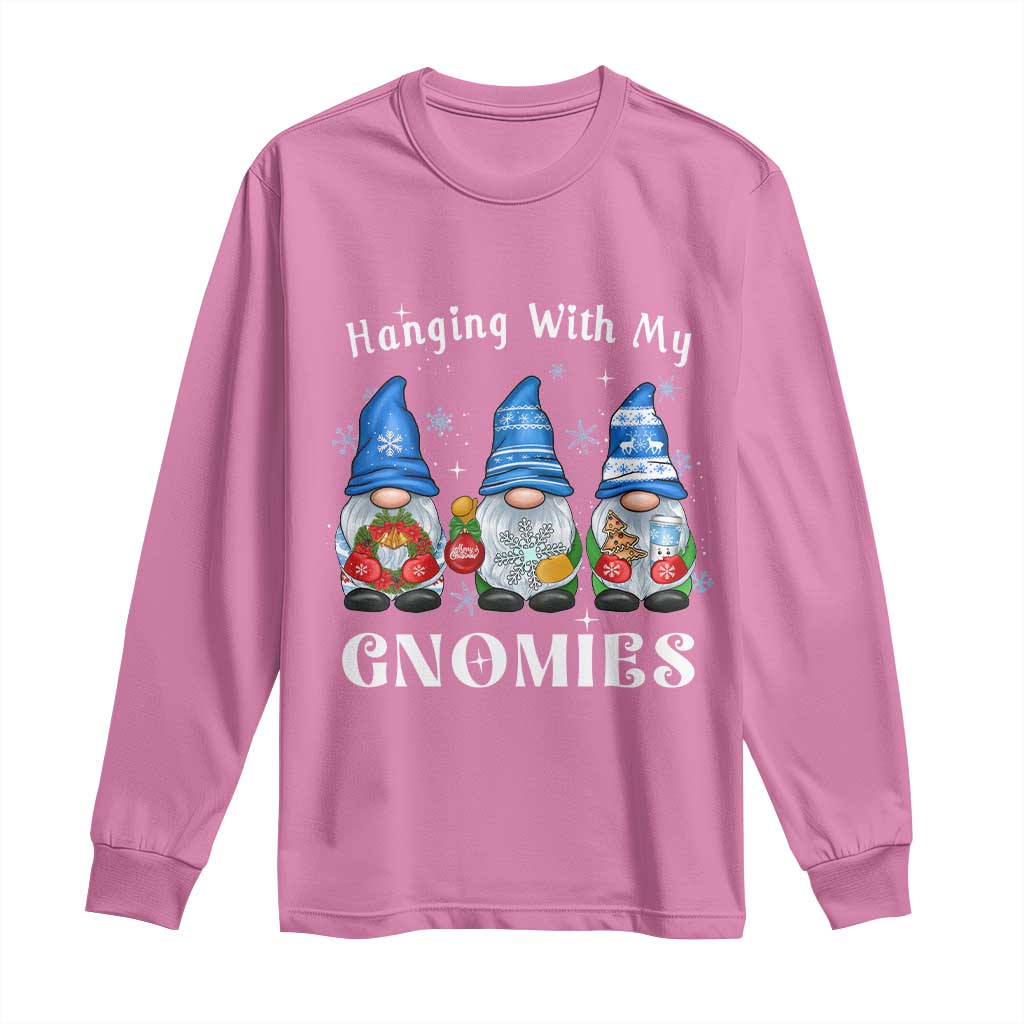 Hanging With My Gnomies Cute Xmas Gnome Long Sleeve Shirt
