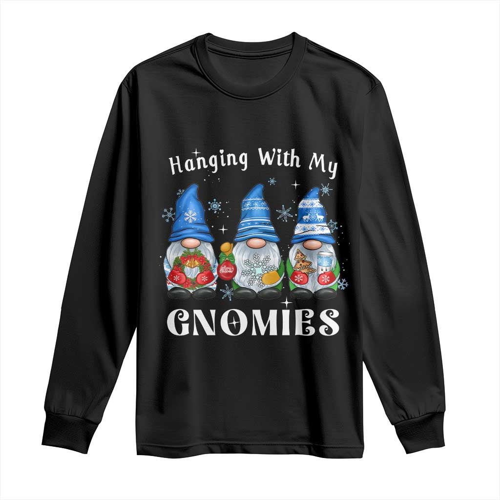 Hanging With My Gnomies Cute Xmas Gnome Long Sleeve Shirt
