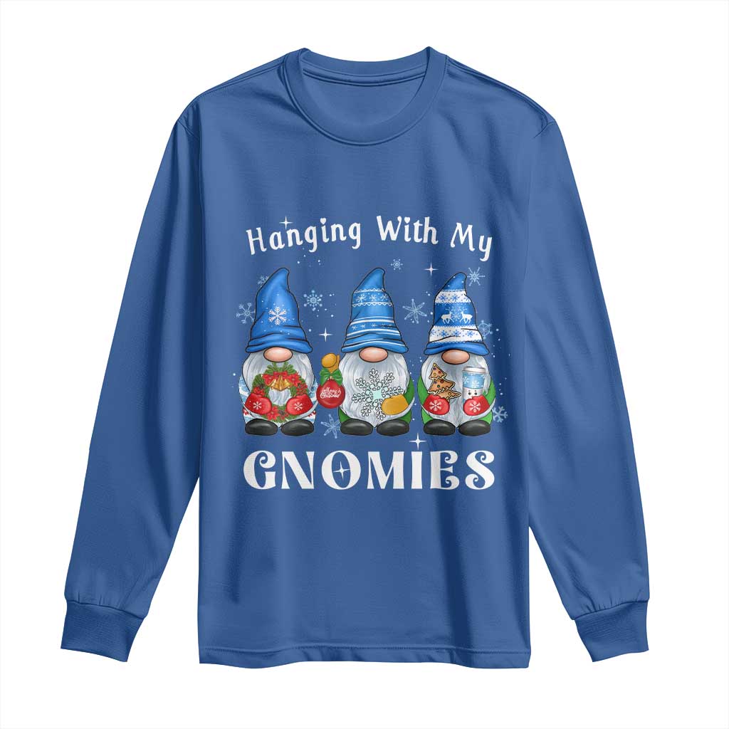 Hanging With My Gnomies Cute Xmas Gnome Long Sleeve Shirt