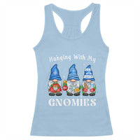 Hanging With My Gnomies Cute Xmas Gnome Racerback Tank Top