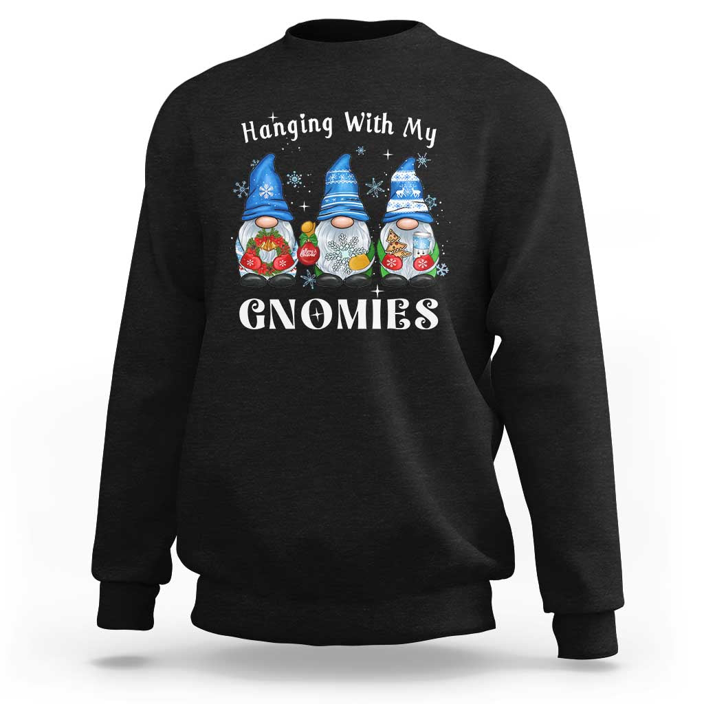 Hanging With My Gnomies Cute Xmas Gnome Sweatshirt - Wonder Print Shop