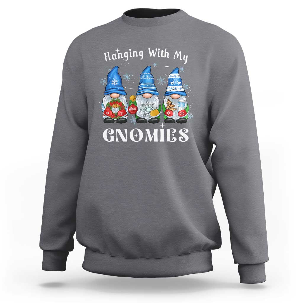 Hanging With My Gnomies Cute Xmas Gnome Sweatshirt - Wonder Print Shop