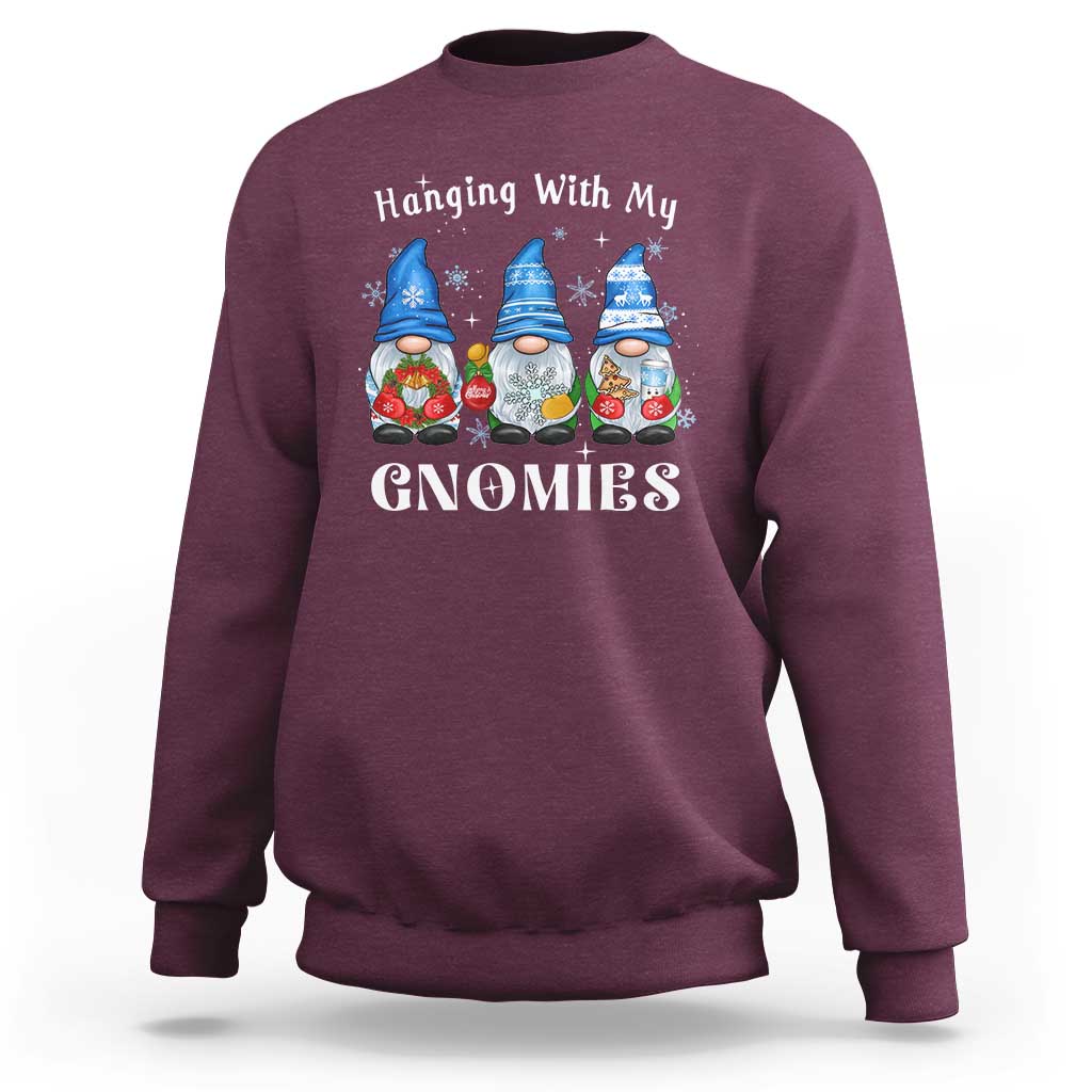 Hanging With My Gnomies Cute Xmas Gnome Sweatshirt - Wonder Print Shop